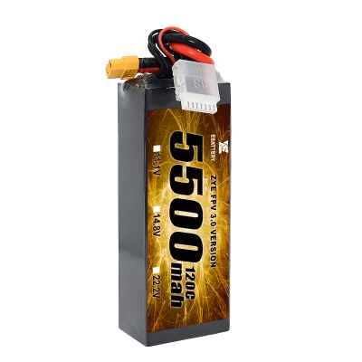 众银ZYE 5000mah/5500mah/6500mah/8000mah 6S 22.2V/22.8V 60C/90C/120C 高倍率FPV人机锂电池